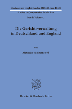 Die Gerichtsverwaltung in Deutschland und England Die Gerichtsverwaltung in Deutschland und England