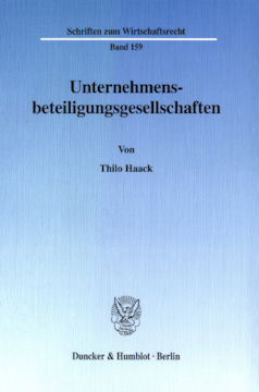 Unternehmensbeteiligungsgesellschaften Unternehmensbeteiligungsgesellschaften