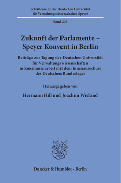 Zukunft der Parlamente – Speyer Konvent in Berlin Zukunft der Parlamente – Speyer Konvent in Berlin