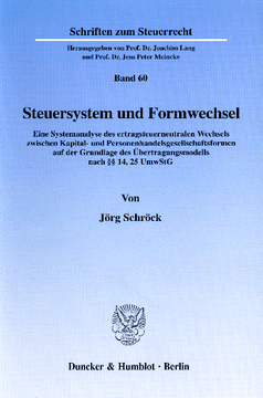 Steuersystem und Formwechsel Steuersystem und Formwechsel
