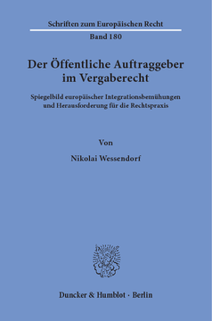 Der Öffentliche Auftraggeber im Vergaberecht Der Öffentliche Auftraggeber im Vergaberecht