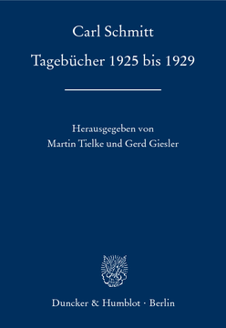 Tagebücher 1925 bis 1929 Tagebücher 1925 bis 1929