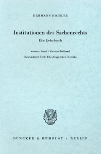 Institutionen des Sachenrechts