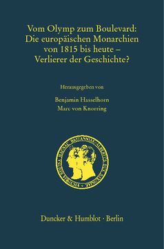 Vom Olymp zum Boulevard: Die europäischen Monarchien von 1815 bis heute – Verlierer der Geschichte? Vom Olymp zum Boulevard: Die europäischen Monarchien von 1815 bis heute – Verlierer der Geschichte?