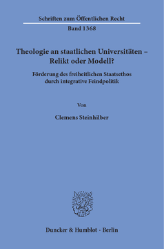 Theologie an staatlichen Universitäten – Relikt oder Modell? Theologie an staatlichen Universitäten – Relikt oder Modell?