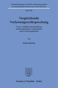 Vergleichende Verfassungsrechtsprechung Vergleichende Verfassungsrechtsprechung