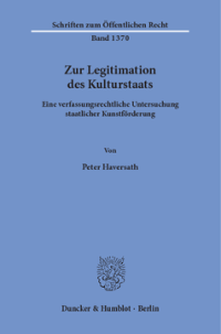 Zur Legitimation des Kulturstaats
