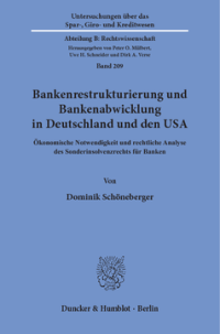 Bankenrestrukturierung und Bankenabwicklung in Deutschland und den USA