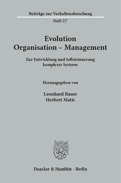 Evolution - Organisation - Management Evolution - Organisation - Management