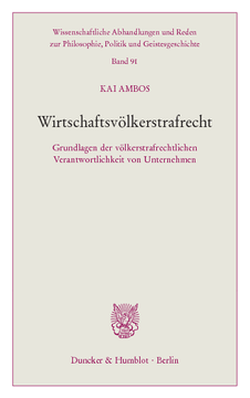 Wirtschaftsvölkerstrafrecht Wirtschaftsvölkerstrafrecht