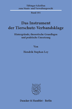 Das Instrument der Tierschutz-Verbandsklage Das Instrument der Tierschutz-Verbandsklage