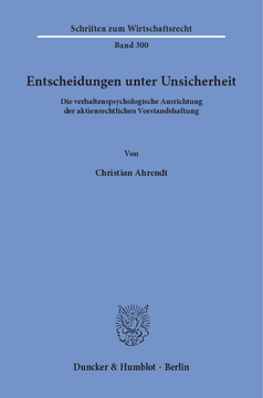 Entscheidungen unter Unsicherheit Entscheidungen unter Unsicherheit