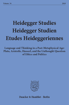Heidegger Studies / Heidegger Studien / Etudes Heideggeriennes Heidegger Studies / Heidegger Studien / Etudes Heideggeriennes