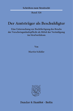 Der Amtsträger als Beschuldigter Der Amtsträger als Beschuldigter