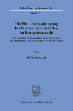 Die Ein- und Ausbringung bei Personengesellschaften im Ertragsteuerrecht Die Ein- und Ausbringung bei Personengesellschaften im Ertragsteuerrecht