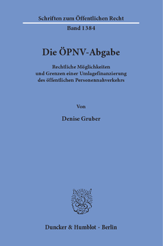 Die ÖPNV-Abgabe Die ÖPNV-Abgabe