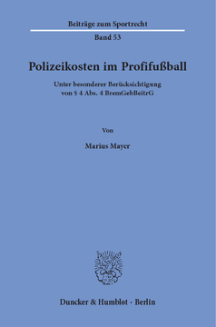 Polizeikosten im Profifußball Polizeikosten im Profifußball