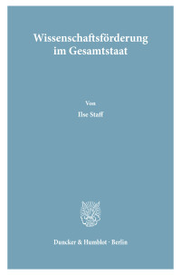 Wissenschaftsförderung im Gesamtstaat