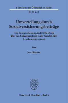 Umverteilung durch Sozialversicherungsbeiträge Umverteilung durch Sozialversicherungsbeiträge