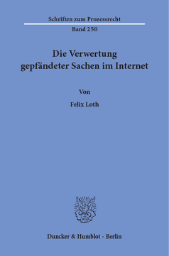 Die Verwertung gepfändeter Sachen im Internet Die Verwertung gepfändeter Sachen im Internet