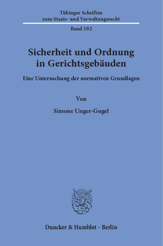 Sicherheit und Ordnung in Gerichtsgebäuden Sicherheit und Ordnung in Gerichtsgebäuden