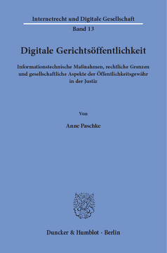 Digitale Gerichtsöffentlichkeit Digitale Gerichtsöffentlichkeit