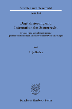 Digitalisierung und Internationales Steuerrecht Digitalisierung und Internationales Steuerrecht