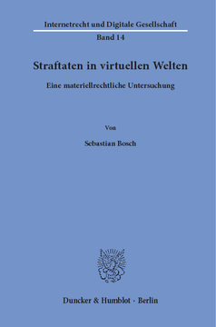 Straftaten in virtuellen Welten Straftaten in virtuellen Welten