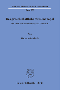 Das gewerkschaftliche Streikmonopol Das gewerkschaftliche Streikmonopol