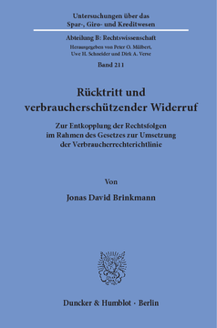 Rücktritt und verbraucherschützender Widerruf Rücktritt und verbraucherschützender Widerruf