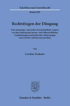 Rechtsfragen der Düngung Rechtsfragen der Düngung