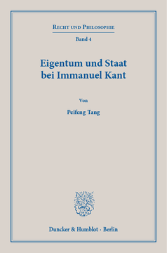 Eigentum und Staat bei Immanuel Kant Eigentum und Staat bei Immanuel Kant