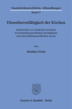 Dienstherrnfähigkeit der Kirchen Dienstherrnfähigkeit der Kirchen