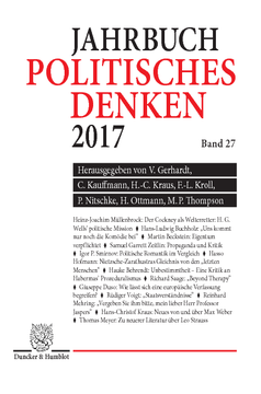Politisches Denken. Jahrbuch 2017 Politisches Denken. Jahrbuch 2017
