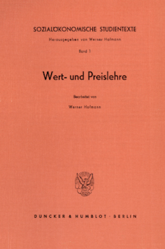 Sozialökonomische Studientexte Sozialökonomische Studientexte