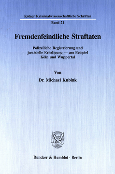 Fremdenfeindliche Straftaten Fremdenfeindliche Straftaten