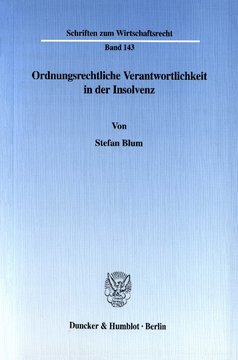 Ordnungsrechtliche Verantwortlichkeit in der Insolvenz Ordnungsrechtliche Verantwortlichkeit in der Insolvenz