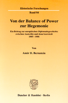 Von der Balance of Power zur Hegemonie Von der Balance of Power zur Hegemonie