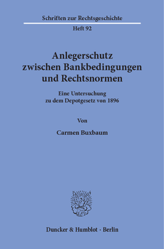 Anlegerschutz zwischen Bankbedingungen und Rechtsnormen Anlegerschutz zwischen Bankbedingungen und Rechtsnormen