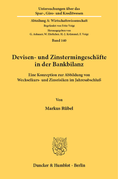 Devisen- und Zinstermingeschäfte in der Bankbilanz Devisen- und Zinstermingeschäfte in der Bankbilanz