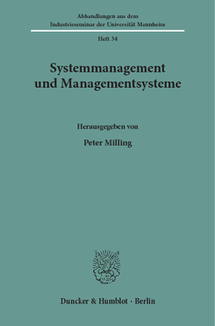 Systemmanagement und Managementsysteme Systemmanagement und Managementsysteme
