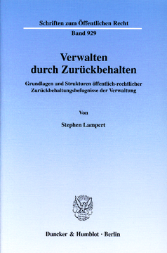 Verwalten durch Zurückbehalten Verwalten durch Zurückbehalten