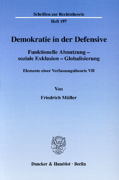 Demokratie in der Defensive Demokratie in der Defensive