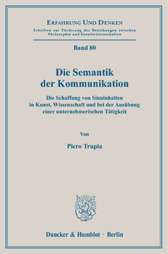 Die Semantik der Kommunikation Die Semantik der Kommunikation