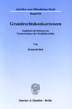 Grundrechtskonkurrenzen Grundrechtskonkurrenzen