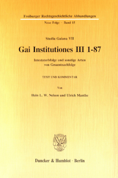 Gai Institutiones III 1 - 87 Gai Institutiones III 1 - 87