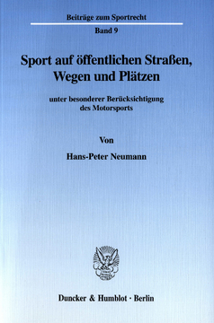 Sport auf öffentlichen Straßen, Wegen und Plätzen Sport auf öffentlichen Straßen, Wegen und Plätzen