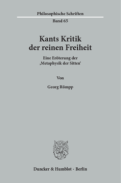 Kants Kritik der reinen Freiheit Kants Kritik der reinen Freiheit
