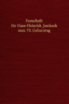 Festschrift für Hans-Heinrich Jescheck zum 70. Geburtstag Festschrift für Hans-Heinrich Jescheck zum 70. Geburtstag