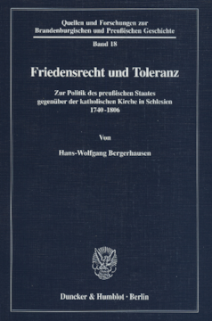 Friedensrecht und Toleranz Friedensrecht und Toleranz